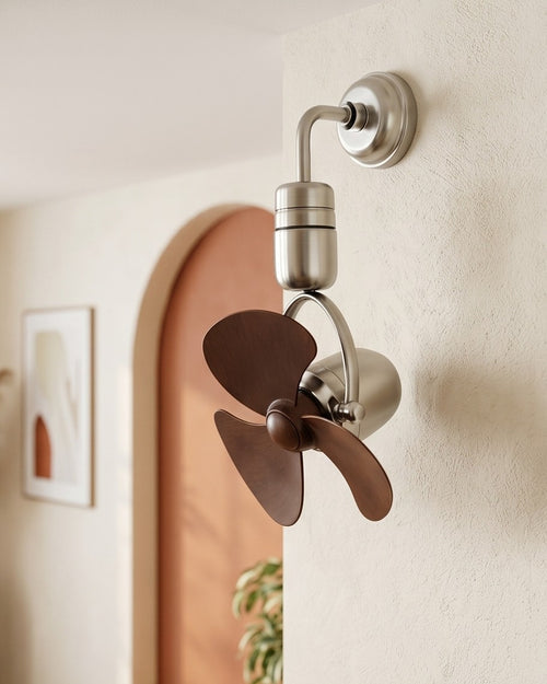 (TLD) Orbit Adjustable Wall Mount Fan - Silver
