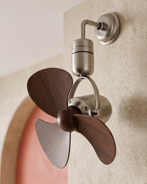 (TLD) Orbit Adjustable Wall Mount Fan - Silver