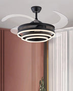(TLD) Solstice Retractable Ceiling Fan + Chandelier Light (with Remote Control)