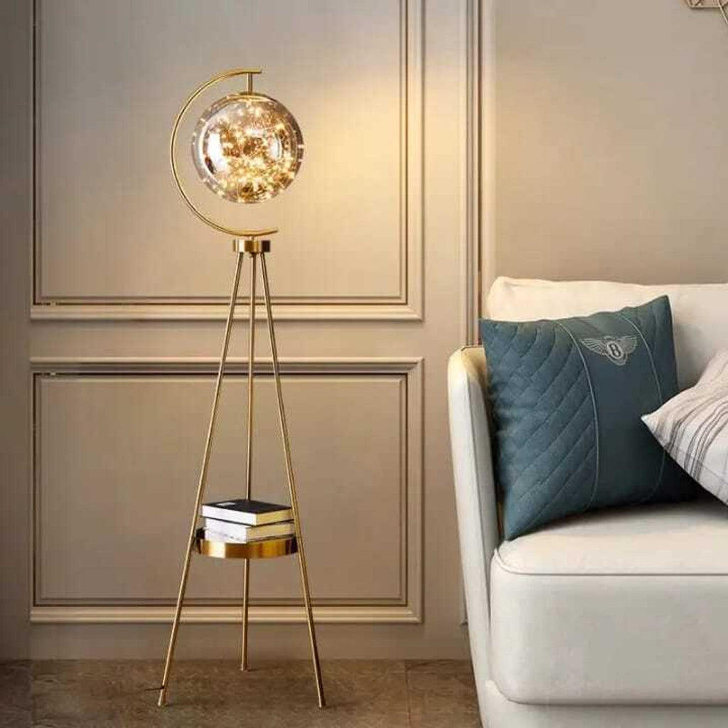 (TLD) Standerd Glass ball Tripod Floor Lamp