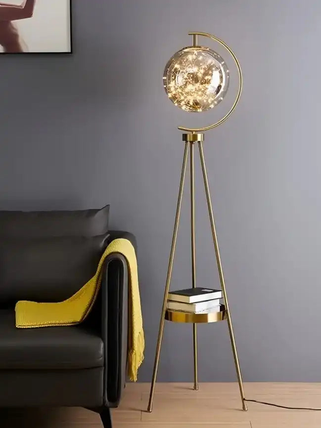 (TLD) Standerd Glass ball Tripod Floor Lamp