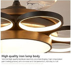 (TLD) Electa Retractable Ceiling Fan + Chandelier Light (with Remote Control)
