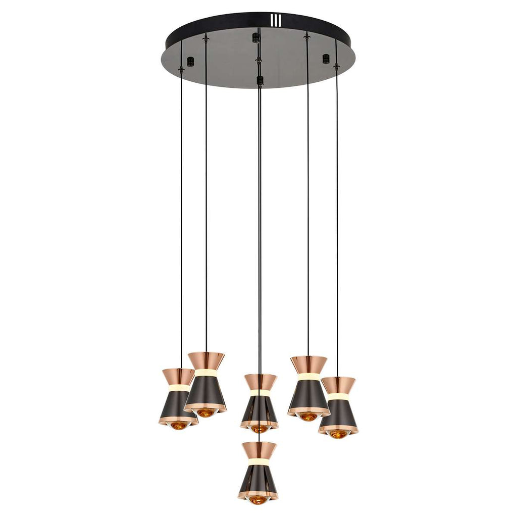 (TLD) Rose Suspension Gold Pendant Light -9