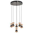 (TLD) Rose Suspension Gold Pendant Light -9