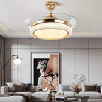 (TLD)Aura Ring LED Retractable Ceiling Fan +(with Remote Control)