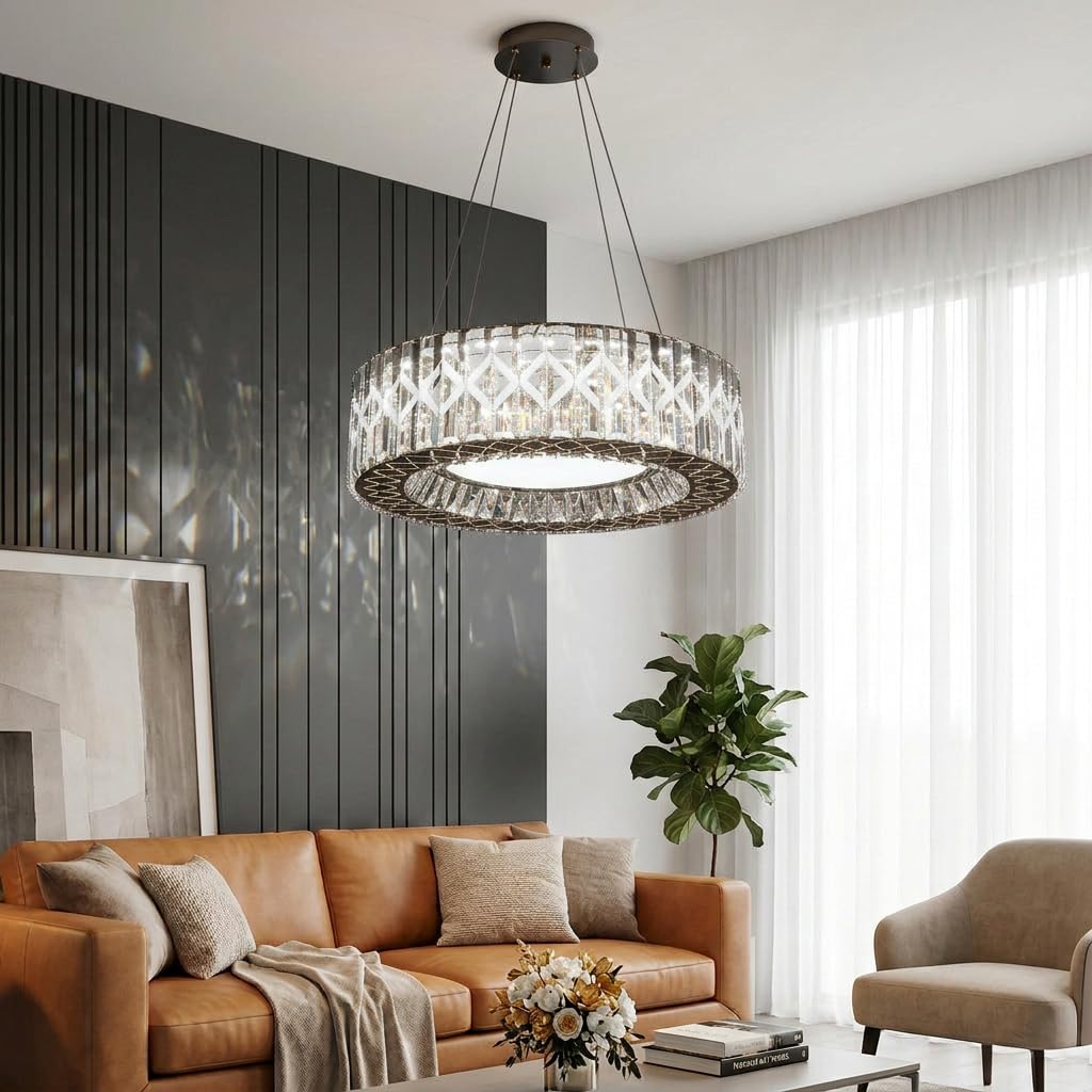 (TLD) Crystal Chandelier 3-Color Colour - 600 MM