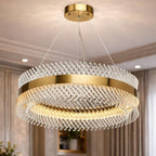 (TLD) Modern crystal ring  luxury gold chandelier - 500 MM
