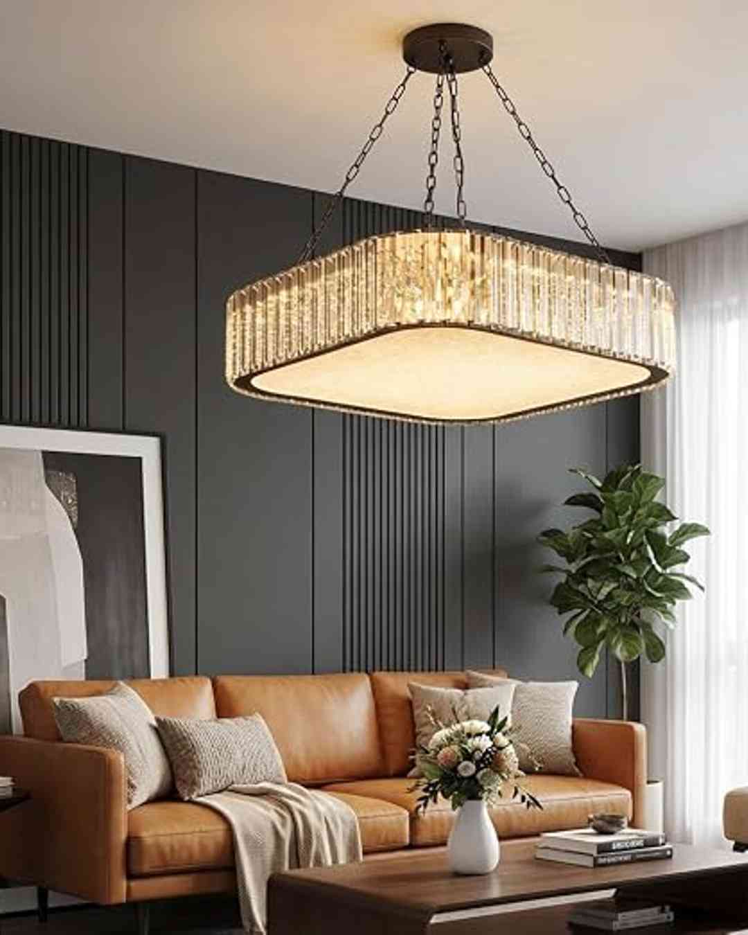 (TLD) Sanleen Solid Crystal LED Ceiling Chandelier -600 MM