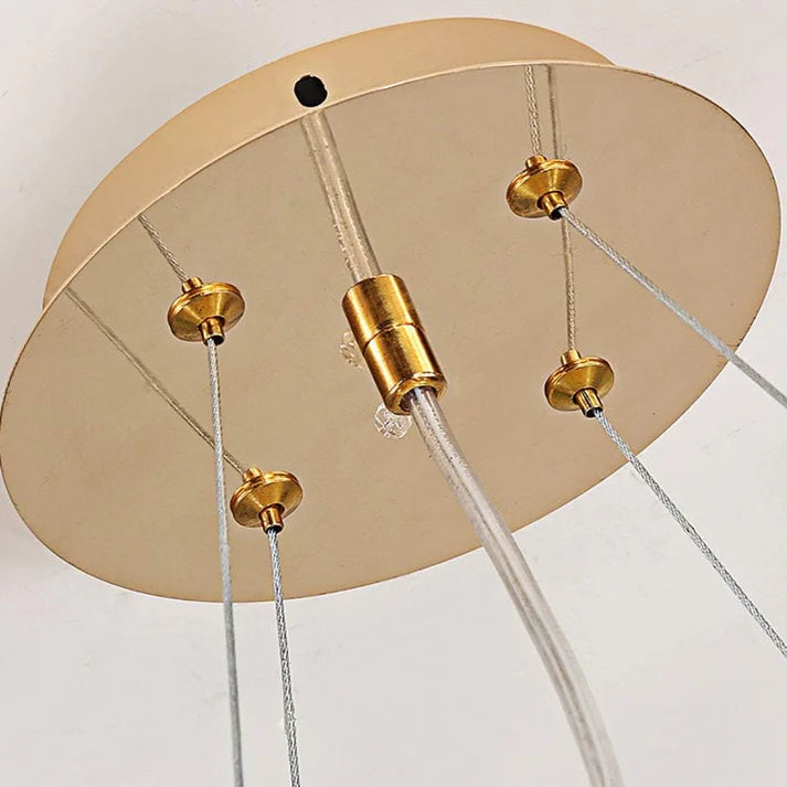 (TLD) Gold Ribbon Chandelier -600 MM