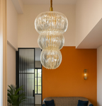 (TLD) Luxury Modern Crystal Double Height Chandelier