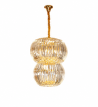 (TLD) Contemporary Double-Tier Crystal Chandelier Holder Type :- E14