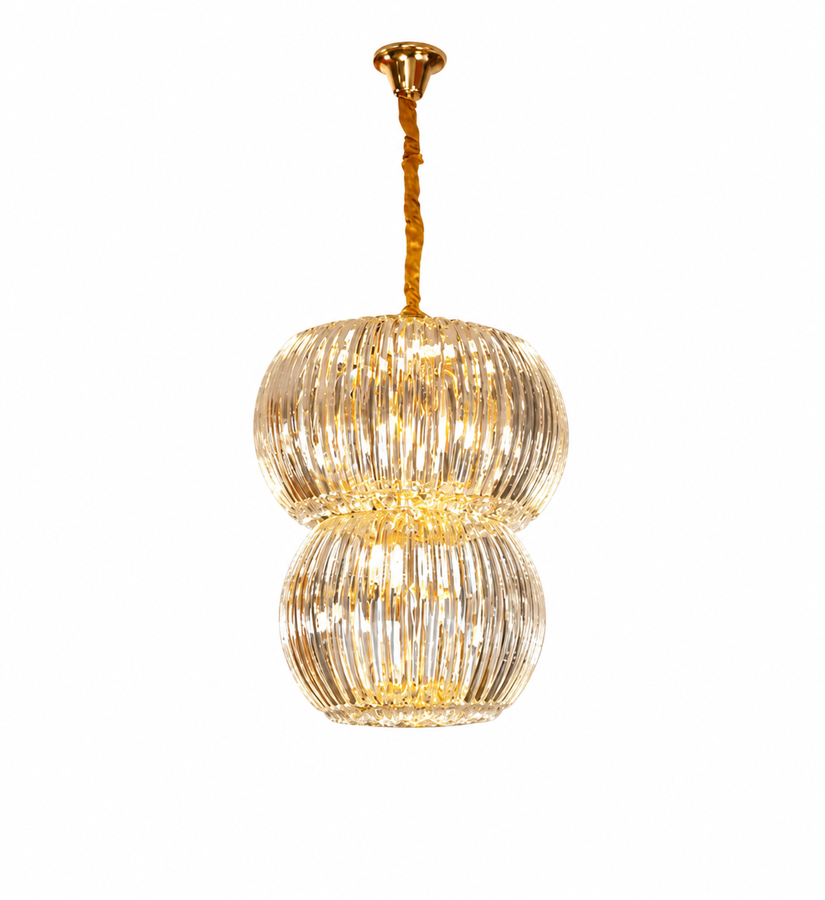 (TLD) Contemporary Double-Tier Crystal Chandelier Holder Type :- E14