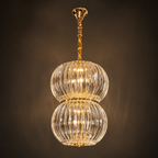 (TLD) Contemporary Double-Tier Crystal Chandelier Holder Type :- E14