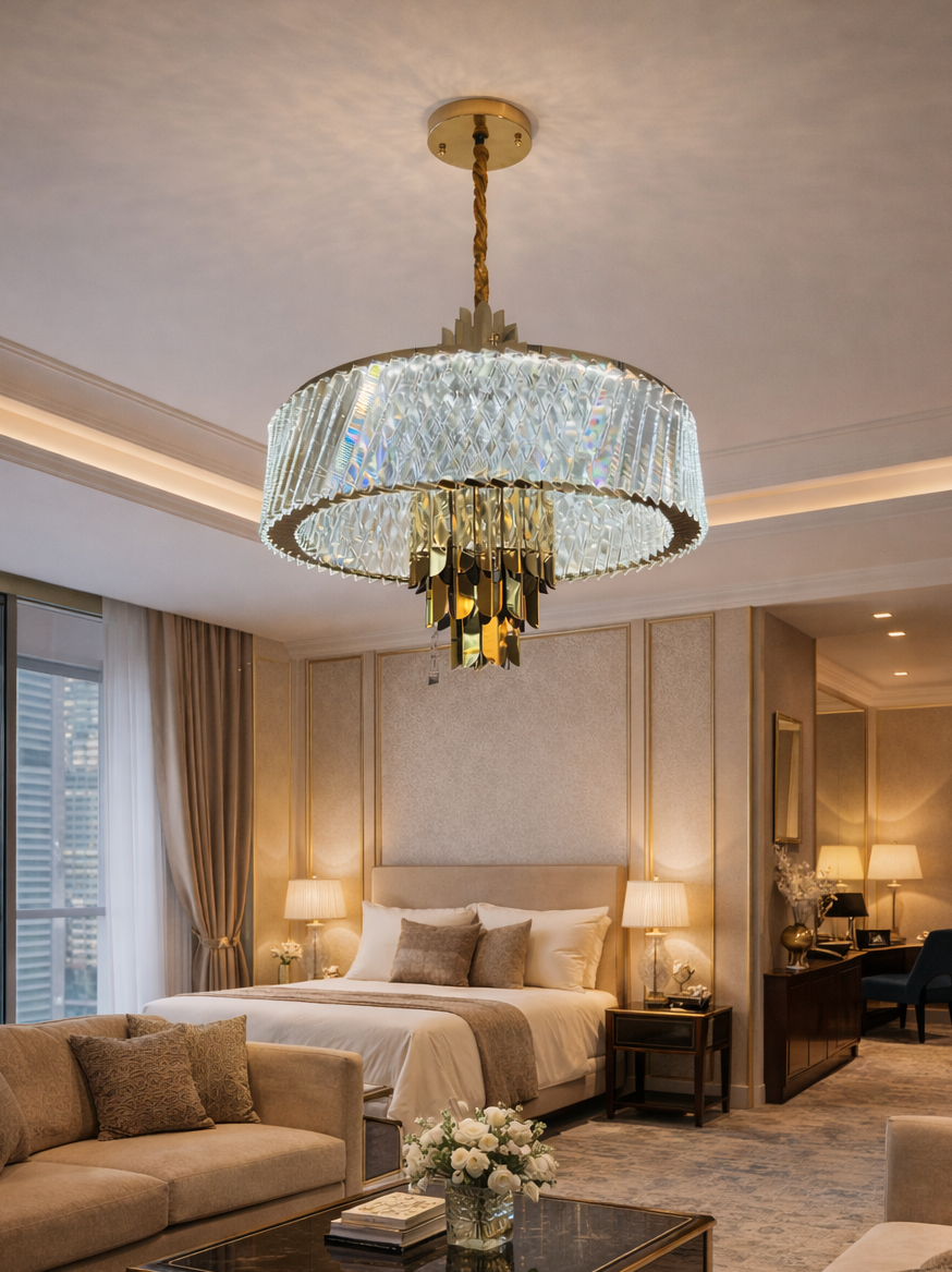 (TLD)  Round Crystal Chandelier -500MM
