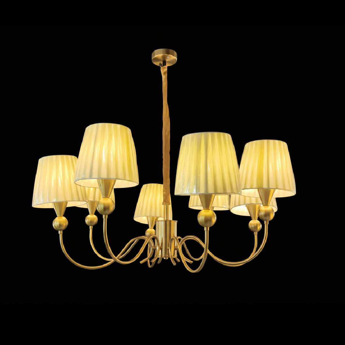 (TLD) Classic Serena Gold Chandelier - 8 Lights