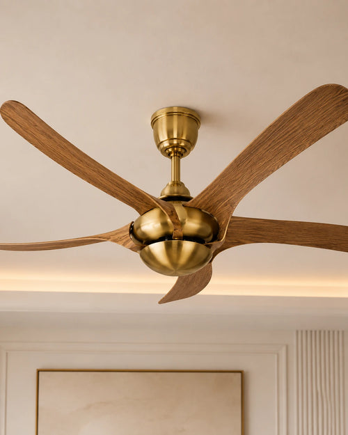 (TLD) The Aurelia Brass & Walnut Ceiling Fan