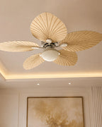 (TLD) Tropical Palm Leaf Breeze Ceiling Fan Light