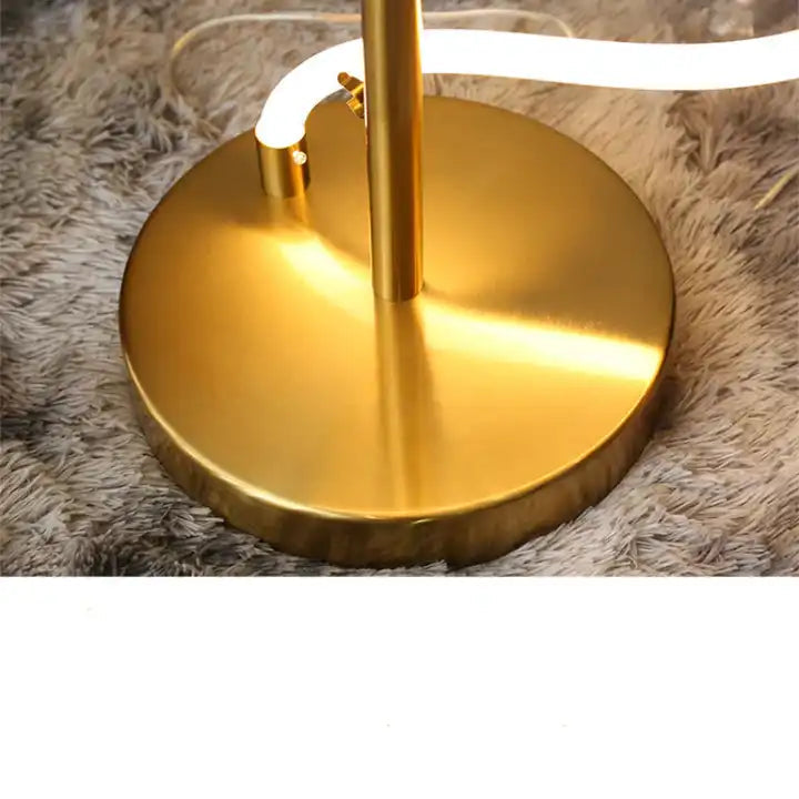 (TLD) Modern Helix LED Novelty Floor Lamp Gold Finish