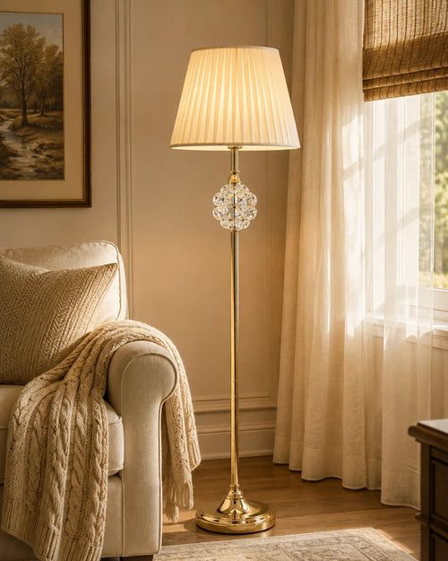 (TLD) CRYSTALLO - Gold Crystal Ball Floor Lamp