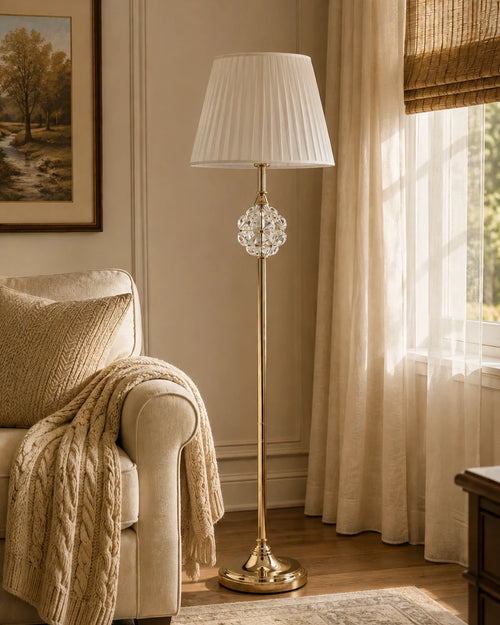 (TLD) CRYSTALLO - Gold Crystal Ball Floor Lamp