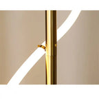 (TLD) Modern Helix LED Novelty Floor Lamp Gold Finish