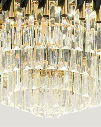 (TLD) Diamante Retractable Ceiling Fan + Chandelier Light (with Remote Control)