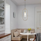 (TLD) Modern Gold Metal Cylinder Hanging Light