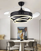 (TLD) Solstice Retractable Ceiling Fan + Chandelier Light (with Remote Control)