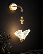 (TLD) Crystal Butterfly Gold Wall Light