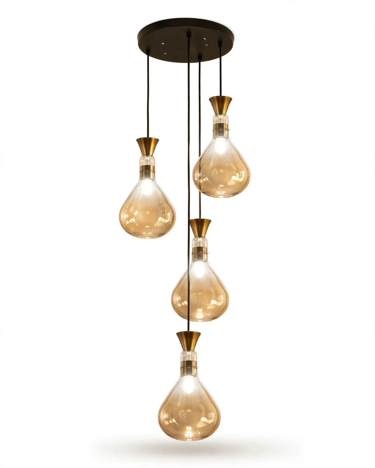(TLD) 4-Light Spiral Cluster Pendant Light