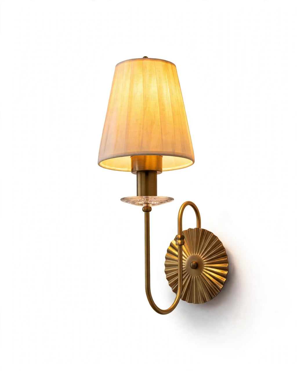 (TLD) EMILY - Vintage Fabric Shade Wall Light