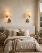 (TLD) EMILY - Vintage Fabric Shade Wall Light