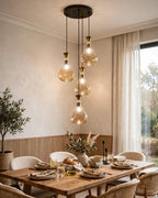 (TLD) 4-Light Spiral Cluster Pendant Light