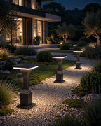 (TLD) Minimalist Square Top Outdoor Lawn & Garden Bollard Light -12 WT