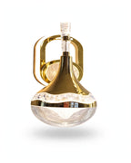 (TLD) TRUMPET - Luxury Gold Crystal Wall Sconce
