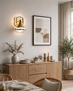 (TLD) TRUMPET - Luxury Gold Crystal Wall Sconce