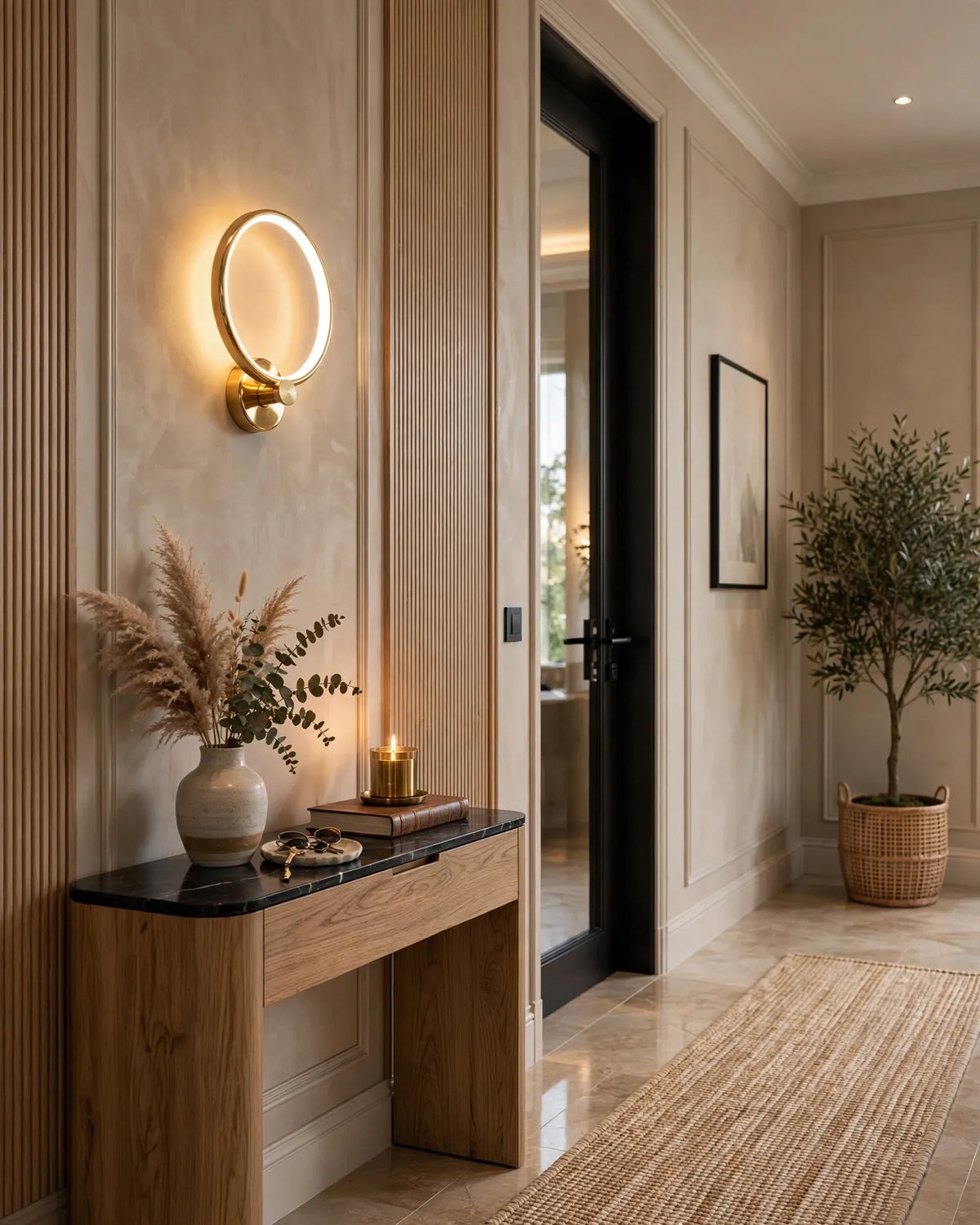 (TLD) HALO - Minimalist Gold Ring LED Wall Light