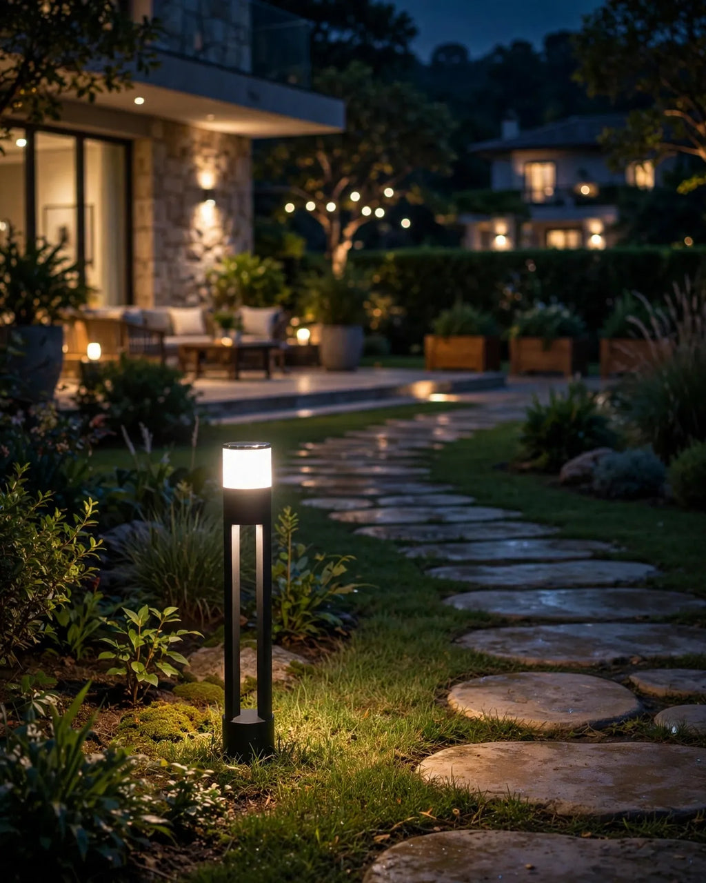 (TLD) GRANDE - Luxury Outdoor Lawn Bollard Light 12 WT