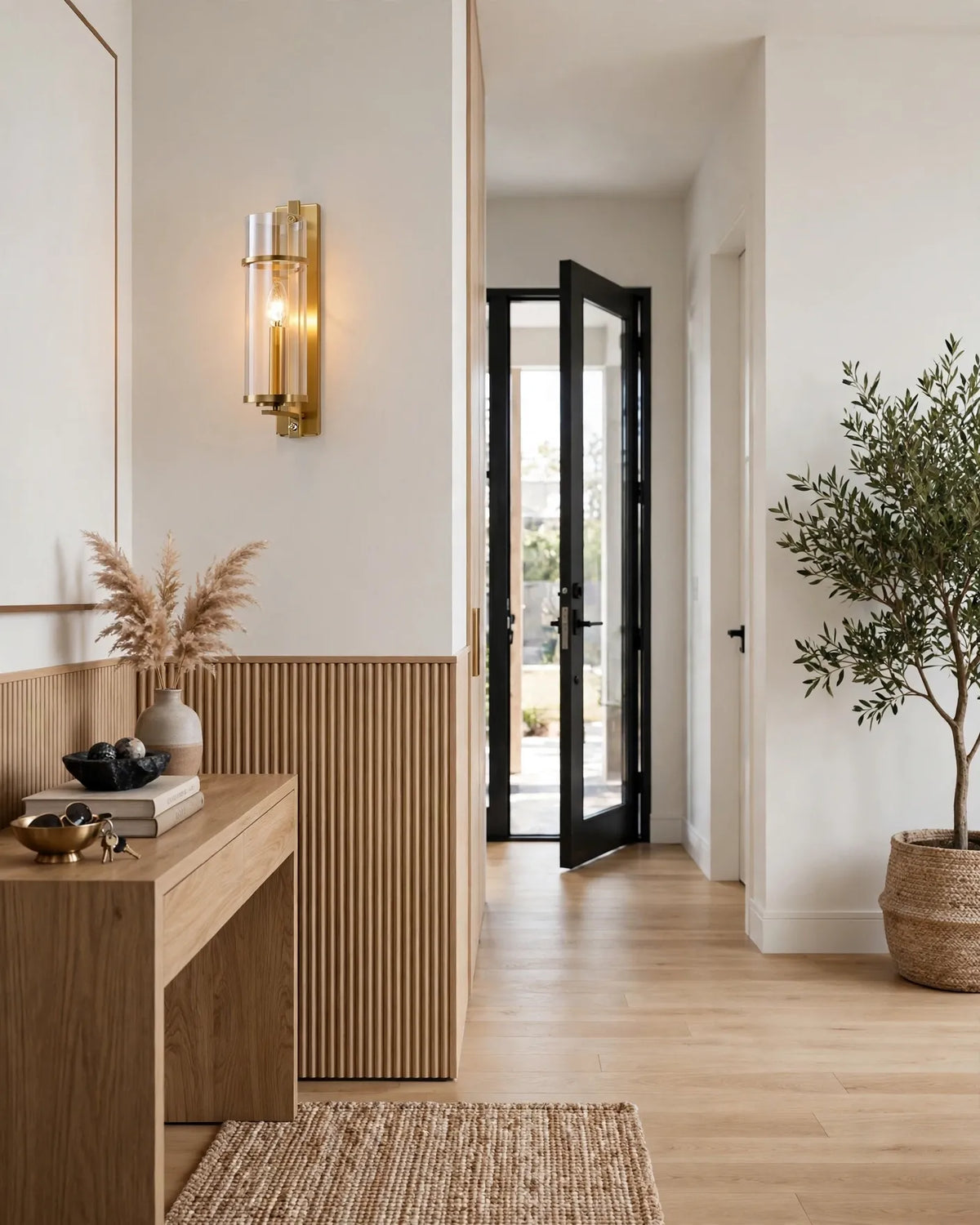 (TLD) The Clarity Brass Wall Sconce