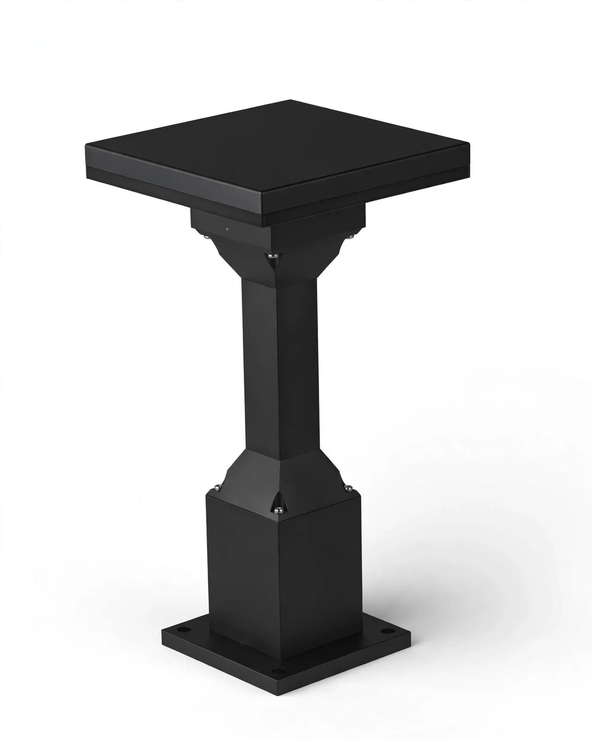 (TLD) Minimalist Square Top Outdoor Lawn & Garden Bollard Light -12 WT