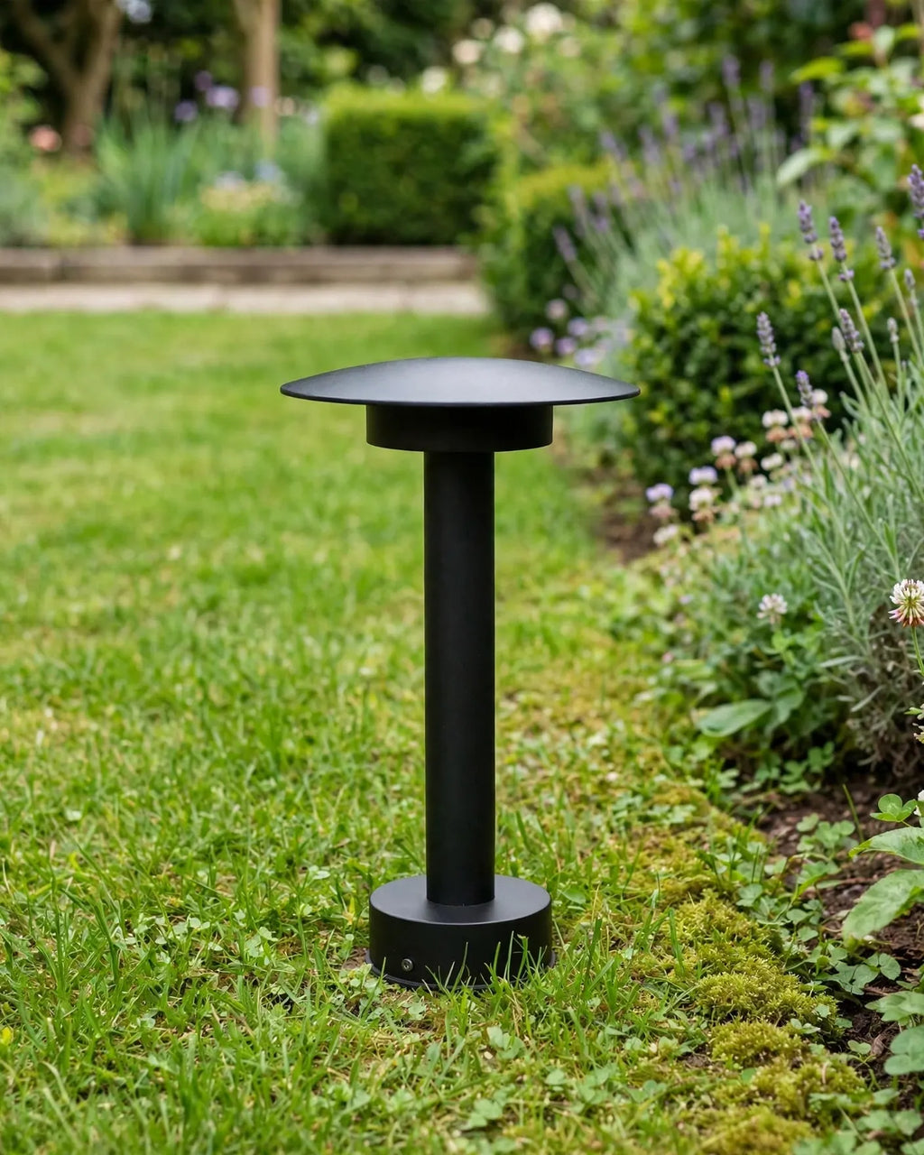 (TLD) UFO PATH - Modern Low Height Flat Top Garden Bollard Light (Waterproof) -12 WT