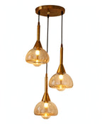 (TLD)  Modern Bell Shape 3-Light Cluster Pendant