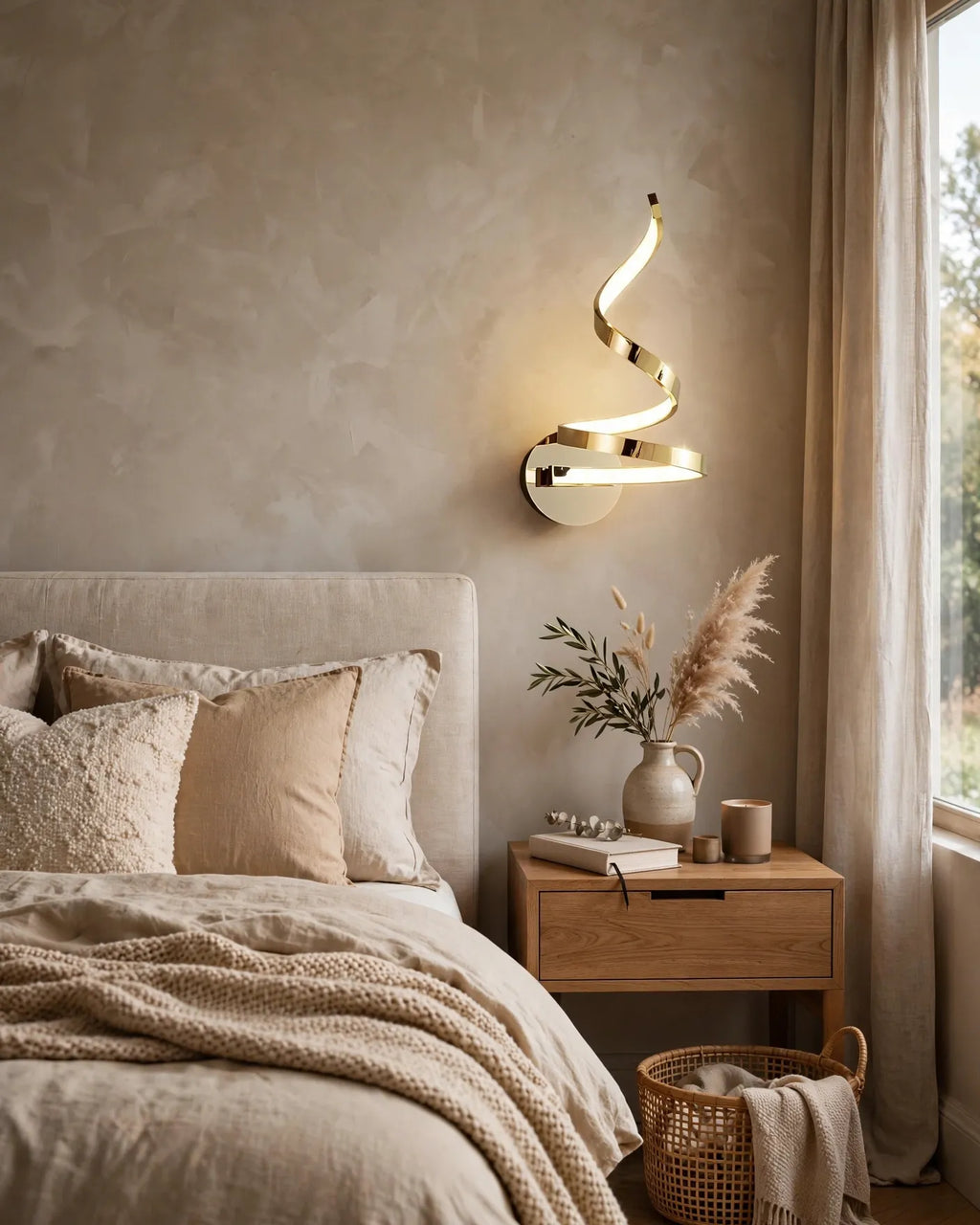 (TLD) Sculptural Spiral LED Wall Light