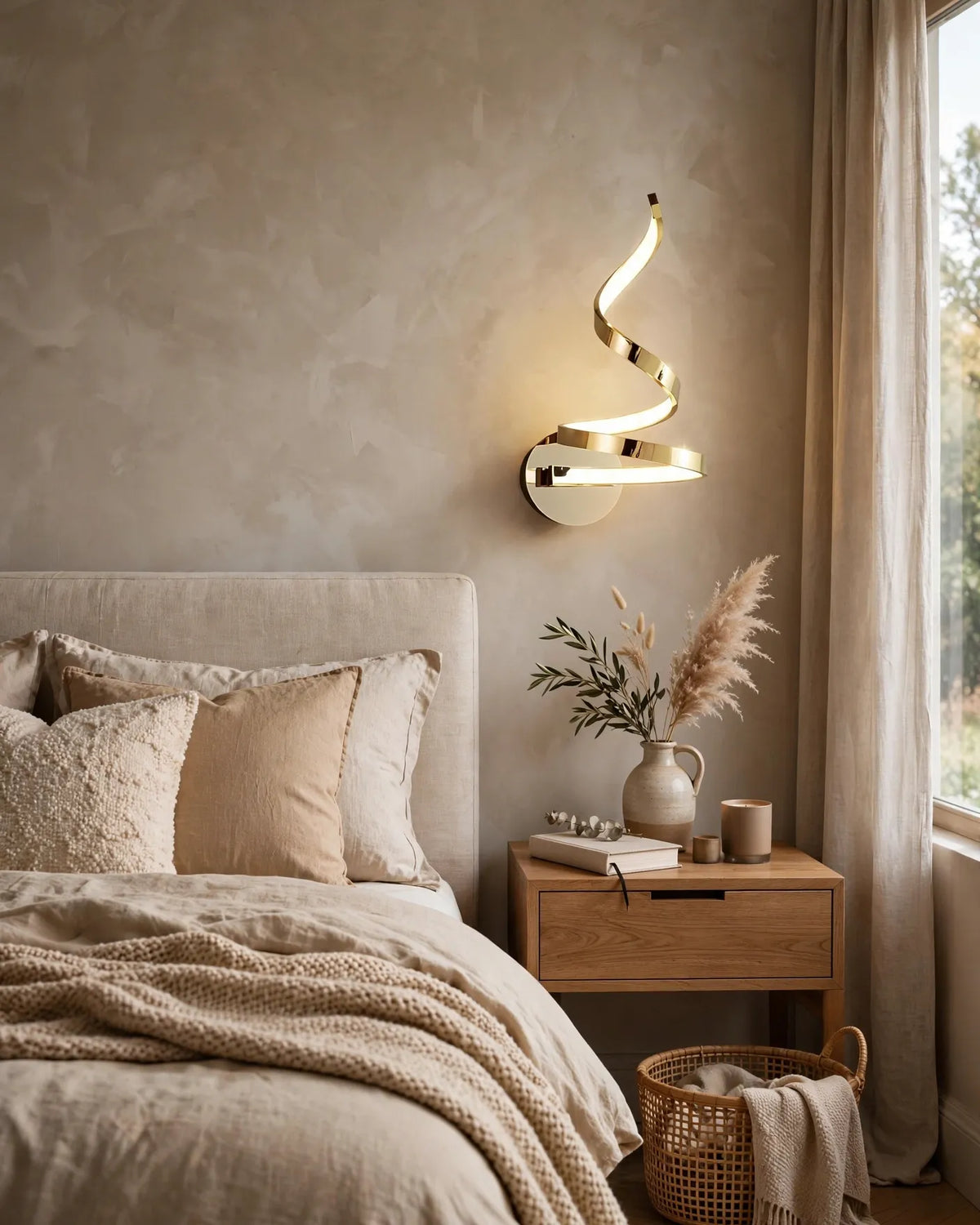 (TLD) Sculptural Spiral LED Wall Light