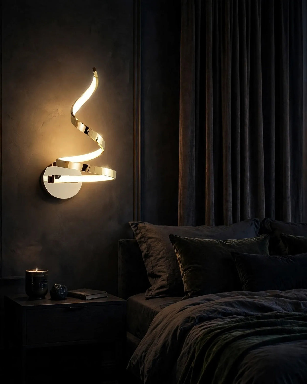(TLD) Sculptural Spiral LED Wall Light