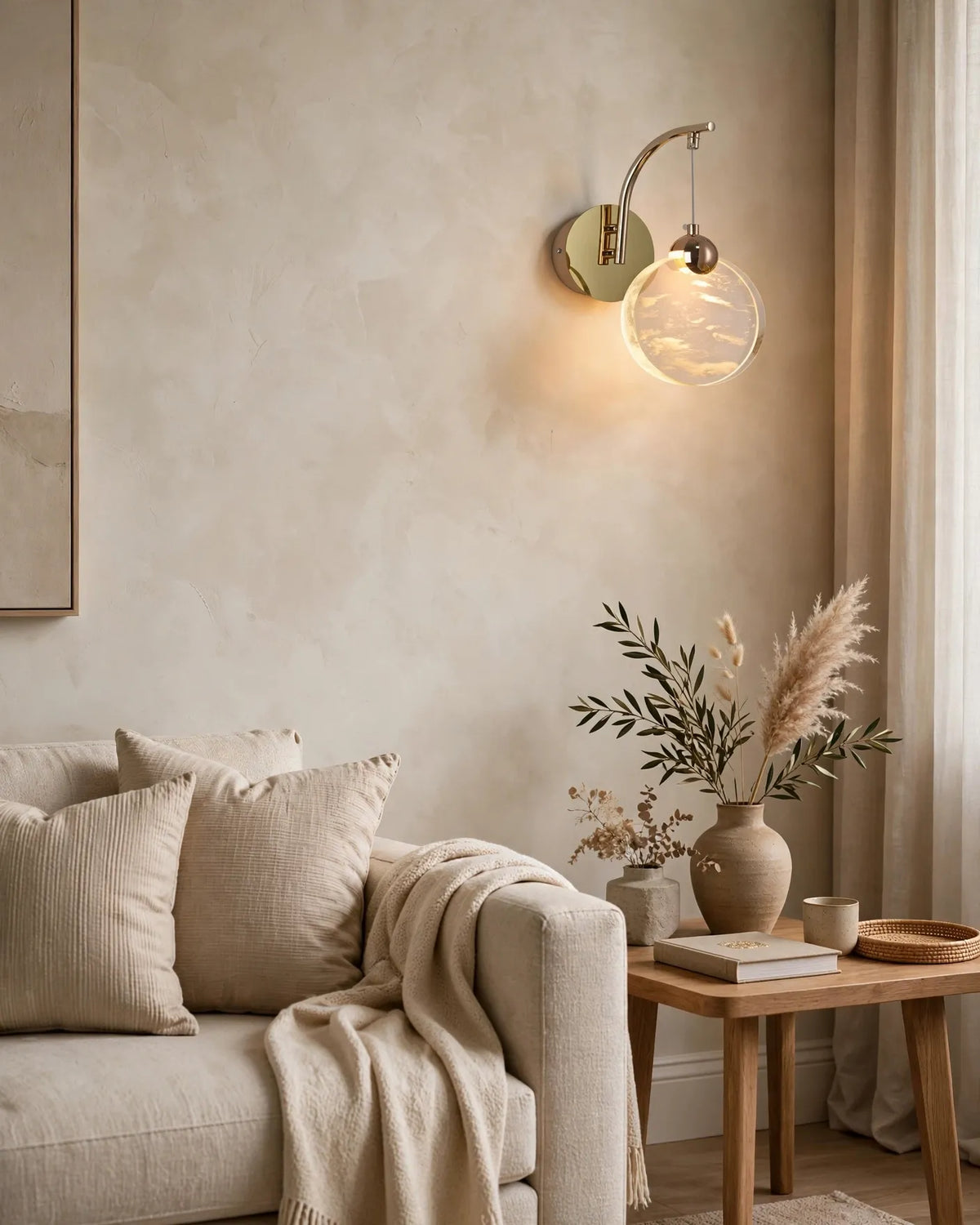 (TLD) Moon Glow - Modern Nordic Wall Lamp - Gold