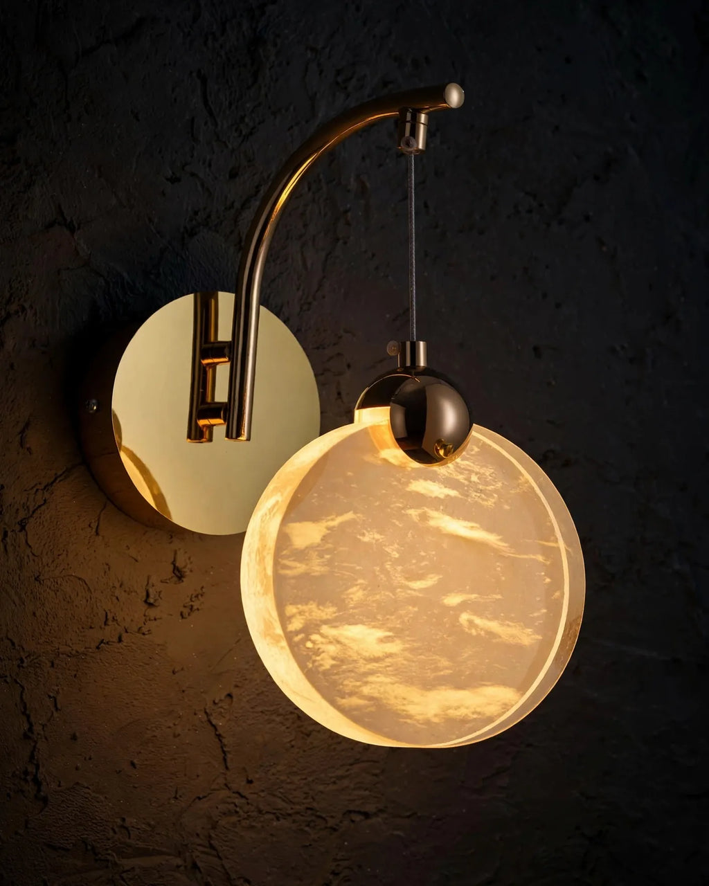 (TLD) Moon Glow - Modern Nordic Wall Lamp - Gold