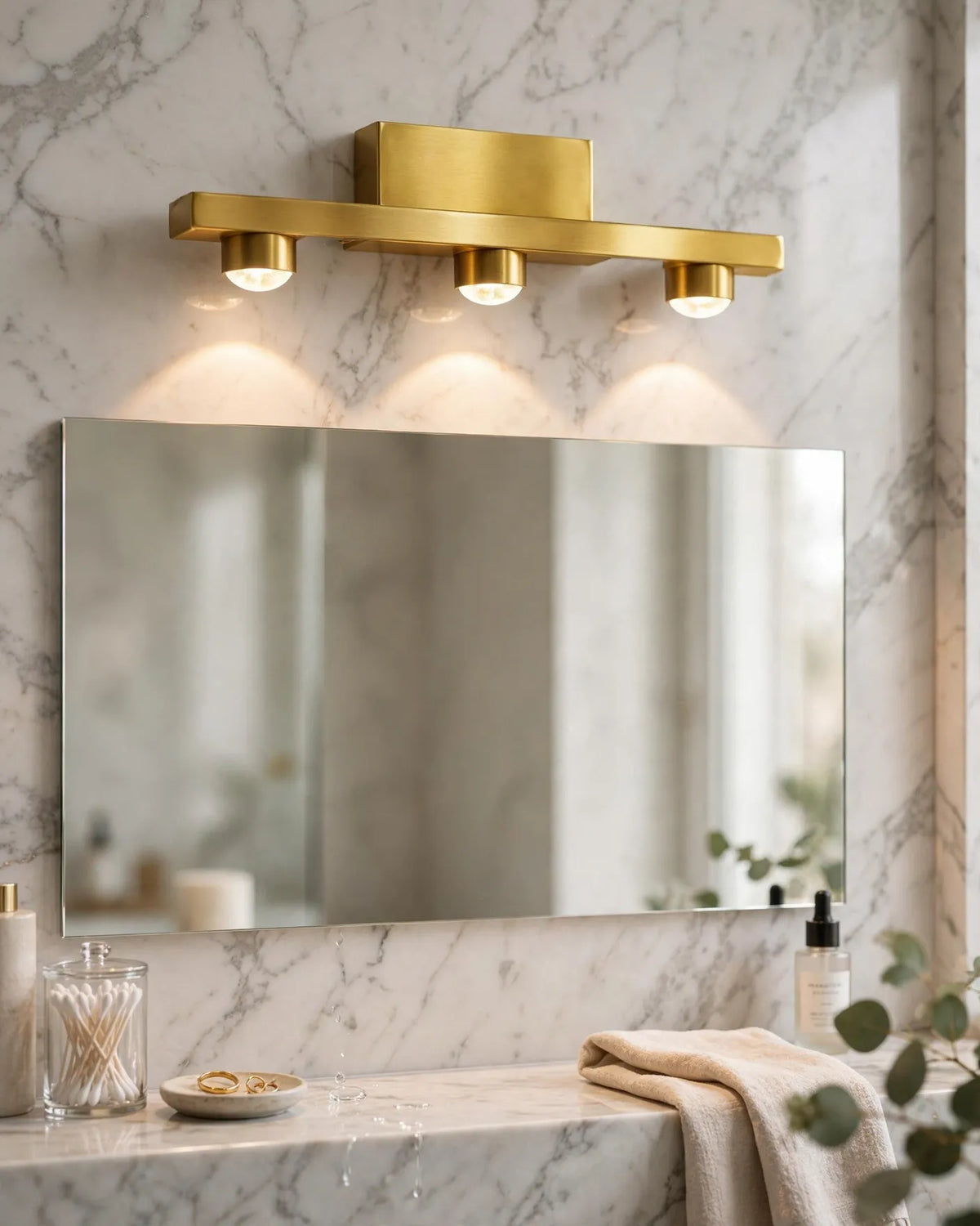 (TLD) Triple Spot Gold Mirror Light