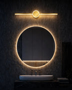 (TLD) Eclipse - Modern LED Mirror Light - Brass