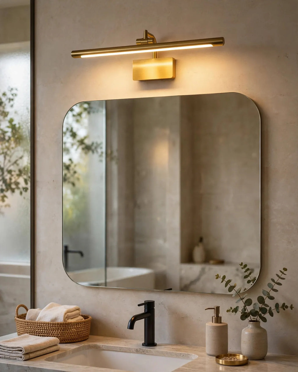 (TLD) Premium Brass LED Vanity Mirror Light